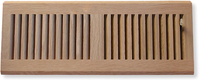 front view wood baseboard vent