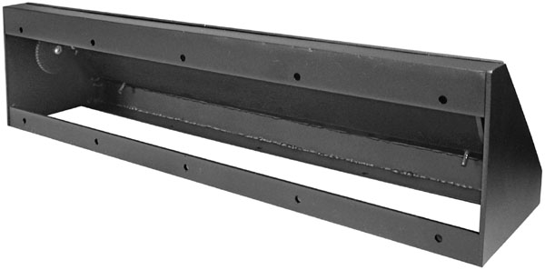 back view metal low profile custom baseboard register
